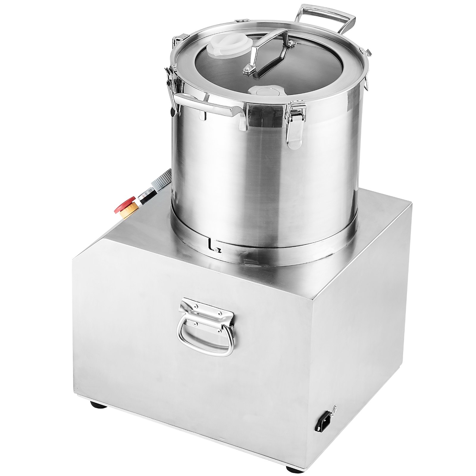 VEVOR Küchenmaschine Gemüsezerkleinerer, 15 L Küchenmaschine aus lebensmittelechtem Edelstahl mit 2 zusätzlichen S-Kurvenklingen, multifunktional zum Zerkleinern von Gemüse Obst Getreide