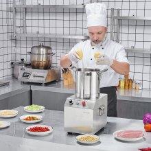 VEVOR Küchenmaschine Gemüsezerkleinerer Lebensmittelechter Edelstahl-Mixer 4L