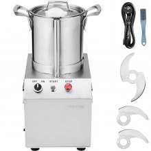 VEVOR Küchenmaschine Gemüsezerkleinerer Lebensmittelechter Edelstahl-Mixer 4L