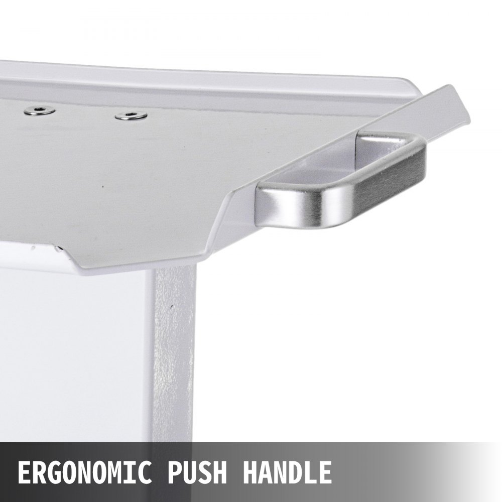 VEVOR Laborwagen 3 Böden Weiß Servierwagen Stahlplatte Servierwagen Tragbar Abräumwagen medizinischer Dental-Laborwagen Transportwagen Rollwagen