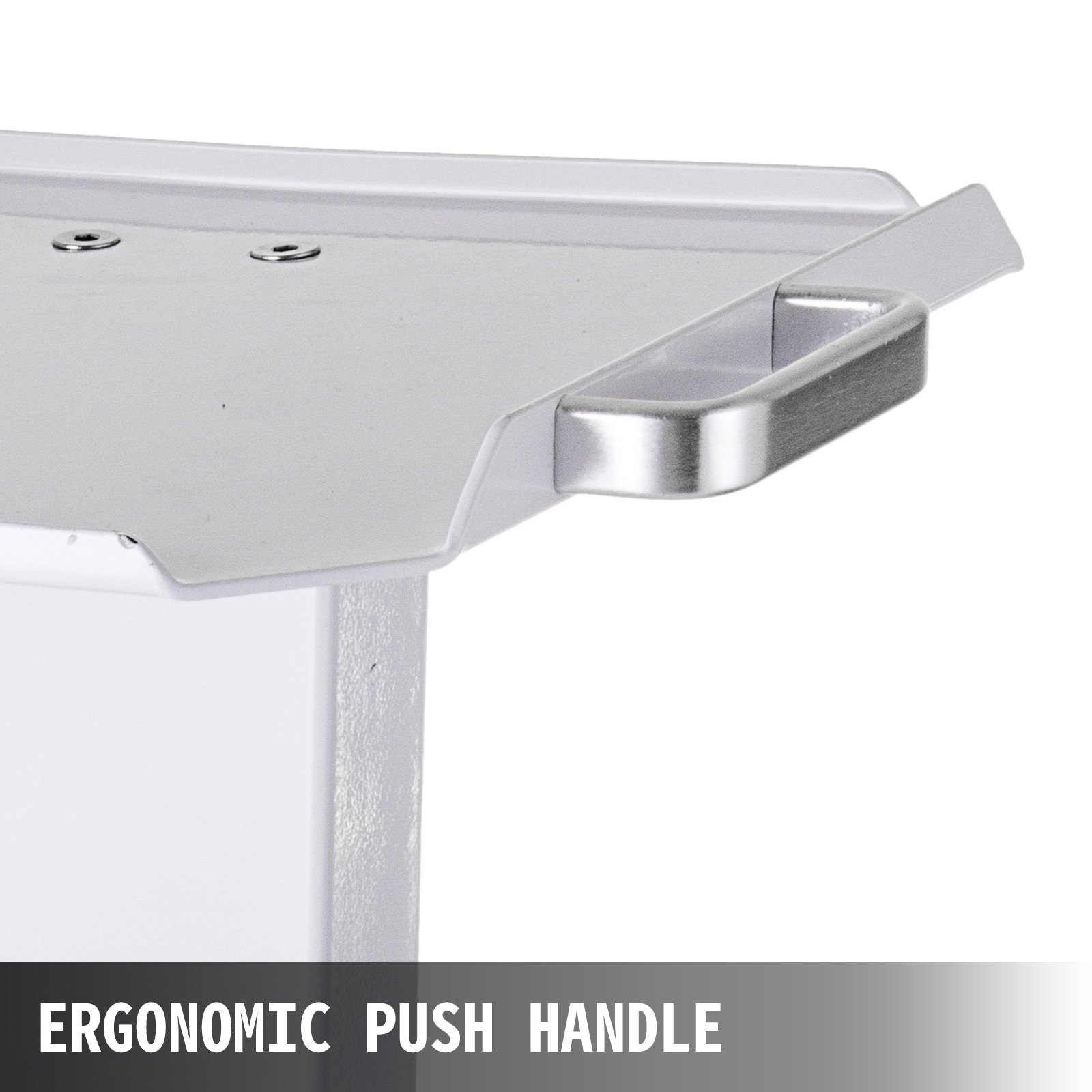 VEVOR Laborwagen 3 Böden Weiß Servierwagen Stahlplatte Servierwagen Tragbar Abräumwagen medizinischer Dental-Laborwagen Transportwagen Rollwagen