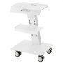 VEVOR Laborwagen, 3-lagiger Laborwagen mit Rollen, Mobiler Metallwagen mit Lenkrollen, Servierwagen Klinikwagen mit Tablett und 100 kg Tragkraft, für Labor, Klinik, Schönheitssalon