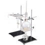 VEVOR Destillationsset für ätherische Öle, 500-ml-Destillationsgerät, 3,3-Boro-Laborglas-Destillationsset mit Alkohollampe, Keramiknetz und 24-, 40-Verbindung, 28-teiliges Set