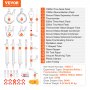 VEVOR Labor-Destillationsset, 3,3-Boro-Laborglas-Destillationsset mit 24- und 40-Verbindungen, 1000-ml-Destillationsgeräte-Set für Ätherische Öle, 32-teiliges Set mit Glaswaren