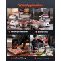 VEVOR Fleischwolf, 4,2 kg/min Kapazität, #12 Elektrischer Fleischwolf mit 2 Lochscheiben, 3 Wurstfüllrohren & Kibbe-Set, 750 W, 2-in-1 Küchenmaschine für Privatküchen & Restaurants