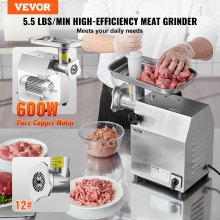 VEVOR Kommerzieller Elektrischer Fleischwolf 2,5kg/Min Wurstfüller Küche