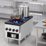 VEVOR Commercial Gas Stove with 2 Burners, Propane and Natural Gas Countertop Cooking Stove Range, Stainless Steel Gas Hot Plate, Commercial Cooking Equipment for Restaurant, 52KW