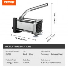 VEVOR Kartoffelschneider Pommesschneider Pommes Edelstahl mit Klinge 1/2"