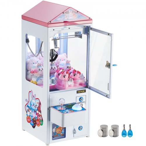 VEVOR Greifautomat, 0–80 mm Backendurchmesser, 0–130 mm Backenhub,  Kran-Gewinngreifer, kommerzielles Arcade-Spielspielzeug, cooler, lustiger  Greif-und-Gewinn-Automat mit Licht und Ton, Kinder-Verkaufsautomat, Jungen  und Mädchen