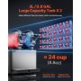 VEVOR kommerzielle Slusheis Maschine 3 L x 2 Doppeltank-Maschine für gefrorene Getränke, 24 Tassen Edelstahl Slush-Eis-Maschine Softeis Maker für Partys Restaurants Cafés Barsn Schwarz