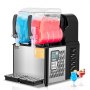 VEVOR kommerzielle Slush-Maschine 4 L x 2 Doppeltank Slush-Eismaschine Slushy Machine für gefrorene Getränke, 32 Tassen Margarita-Smoothie-Maschine für Partys zu Hause Restaurants Cafés Bars