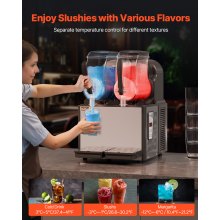 VEVOR Kommerzielle Slushy-Maschine 4Lx2 Margarita Smoothie Frozen Drink Maker