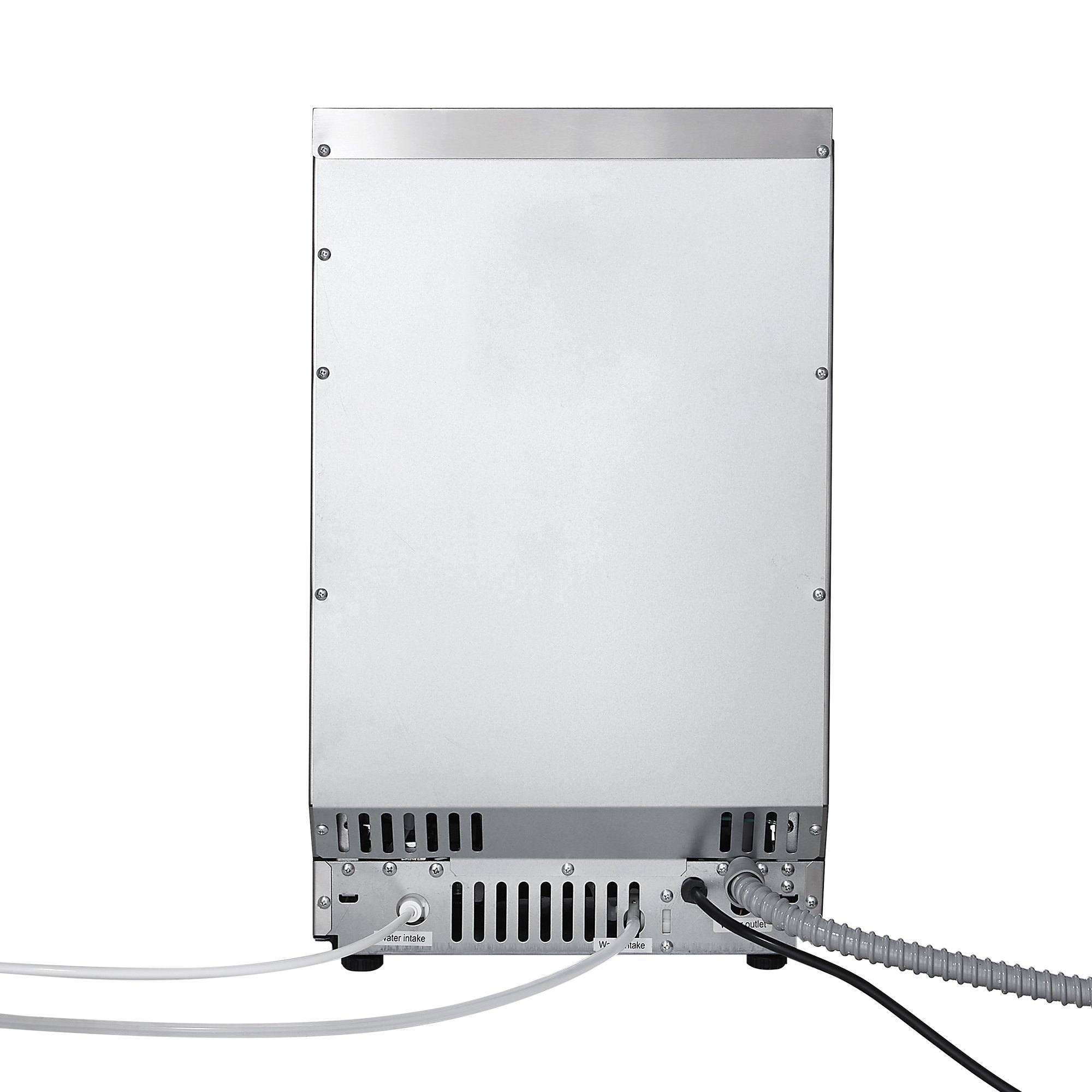 VEVOR kommerzielle Eismaschine Eiswürfelmaschine 41 kg/Tag mit 5 kg Speicher, freistehender und Desktop Eiswürfelbereiter aus Edelstahl mit LED-Anzeige & Selbstreinigung für Hausbar und Restaurant