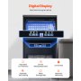 VEVOR kommerzielle Eismaschine (36,29 kg/Tag) Eisbereiter mit 5,44 kg Speicherkapazität, 36 Eiswürfel in 15 Minuten, LED-Digitalanzeige, freistehend, selbstreinigend, für Bar Büro Restaurant