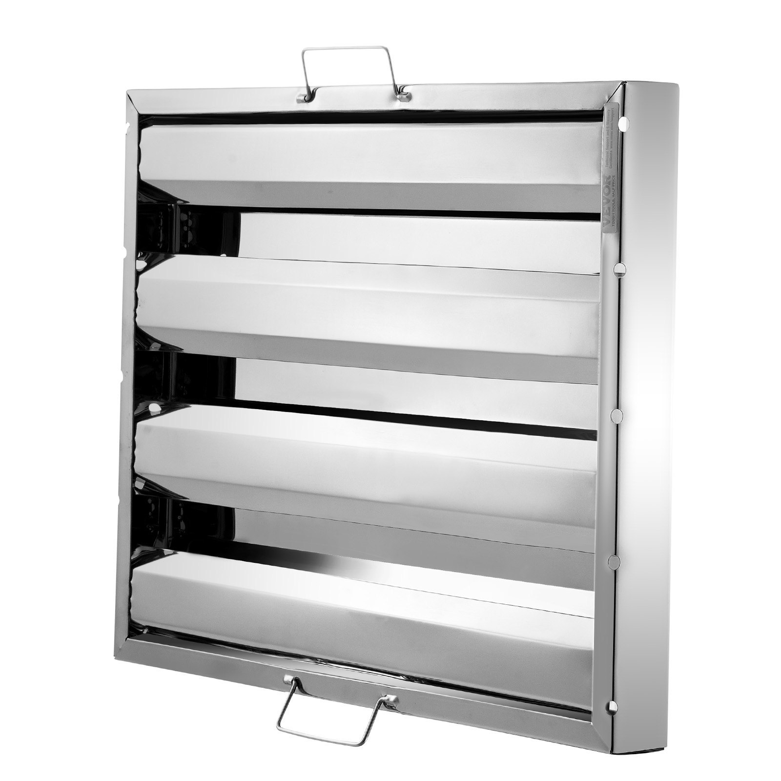 VEVOR Filter für gewerbliche Dunstabzugshauben Dunstabzugshaubenfilter aus Edelstahl für Restaurants, für fettabweisende Dunstabzugshauben, 3 Rillen, 6er-Pack 393 x 493 x 45 mm (B x H x T)