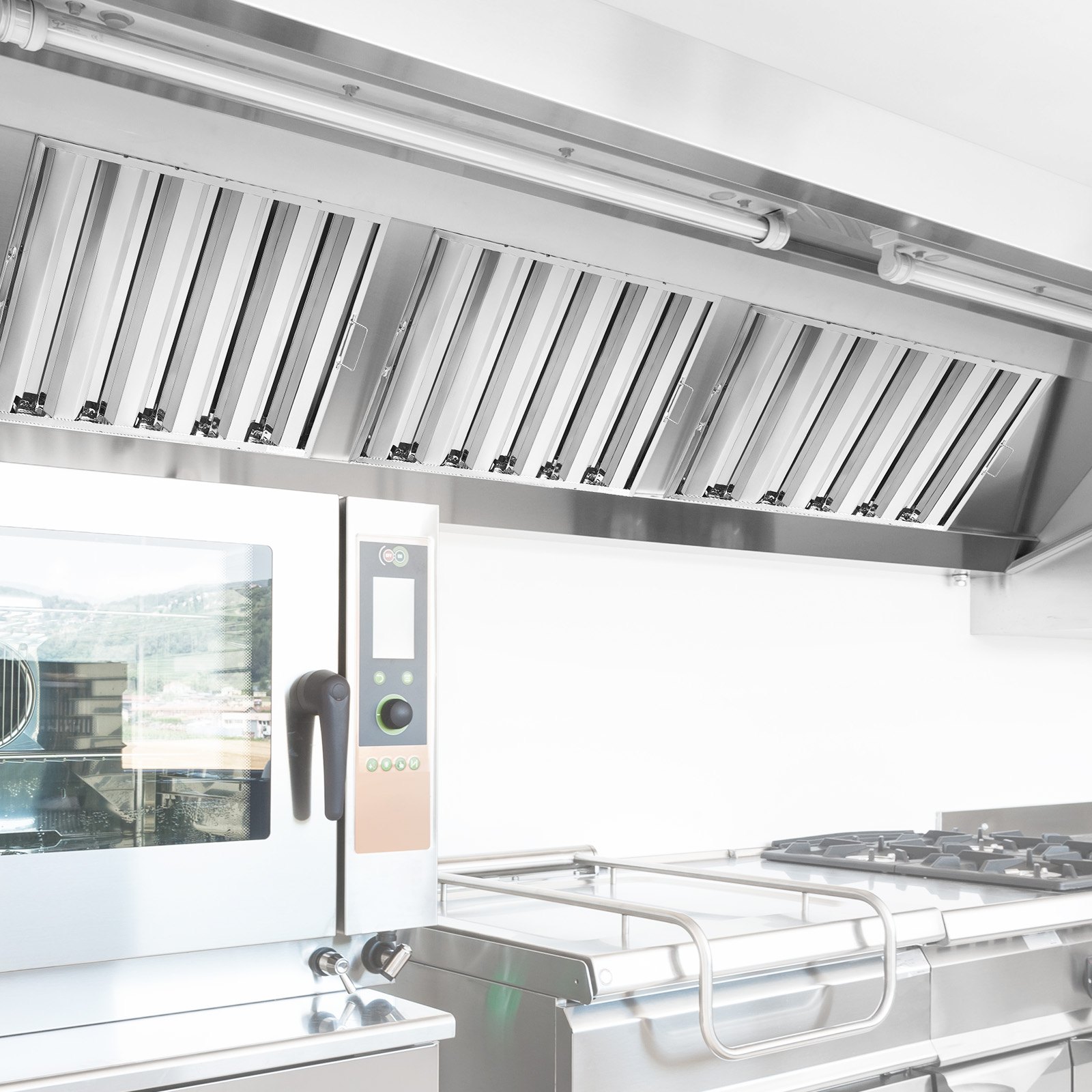 VEVOR Filter für gewerbliche Dunstabzugshauben Dunstabzugshaubenfilter 622 x 493 mm aus Edelstahl für Restaurants, für fettabweisende Dunstabzugshauben für gewerbliche Küchen, 5 Rillen, 2 Stk.