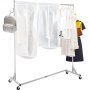 VEVOR Kleiderständer im Rohrstil 60 x 159 x 170 cm, industrielle und stabile Kleiderstange, Kleiderwagen Erdstall Schwerlast, kommerzieller Z-förmiger Wäscheständer Silber (1 Stück 1 Schicht)