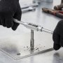 VEVOR Gewindebohrer- und Schneideisensatz 60-teilig, Metrische und SAE-Größen M3 bis M12, Nr. 4 bis 1/2 Zoll, mit Grob- und Feingewindebohrern und -schneideisen, Schraubenschlüssel und Tragekoffer