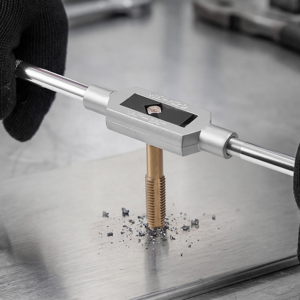 VEVOR Gewindebohrer- und Schneideisensatz 86-teilig, Metrische und SAE-Größen M3 bis M12, Nr. 4 bis 5/8 Zoll, mit Grob- und Feingewindebohrern und -schneideisen, Schraubenschlüssel, Tragekoffer