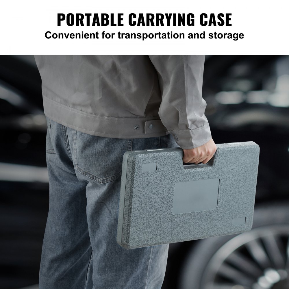 VEVOR Gewindeschneider Maschinengewindebohrer 60-teilig, Kernlochbohrer Gewindeschneidsatz Lagerstahl Maschinengewindeschneide inkl. 27 x Gewindebohrer, 27 x Stanzformen Tragkoffer Metrisch/Imperial