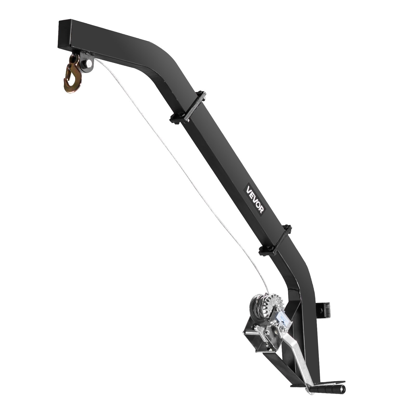 VEVOR Game Hoist zur Baummontage, Tragkraft 160 kg, Wildhebezeug mit Ratschengurt, Hochleistungs-Hirschaufhänger zum Häuten, Säubern, Aufhängen von Wildtieren, 1200 x 310 x 130 mm, Schwarz