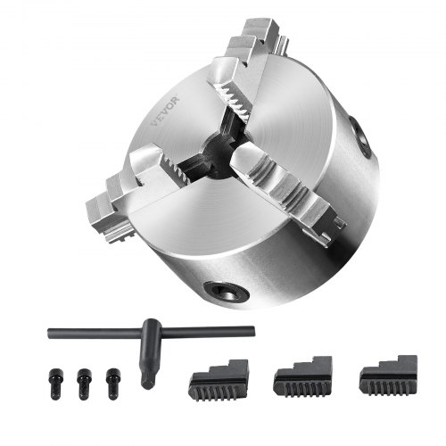 Mini-Drehfutter-Set, Selbstzentrierend – Mit 3/4 Backen, Verbindungsstange M12x1, Für Drehbank & Holzbearbeitung