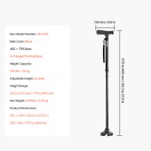 VEVOR Gehstock Gehhilfe Spazierstock Wanderstock Gehstütze 113kg 770-940mm