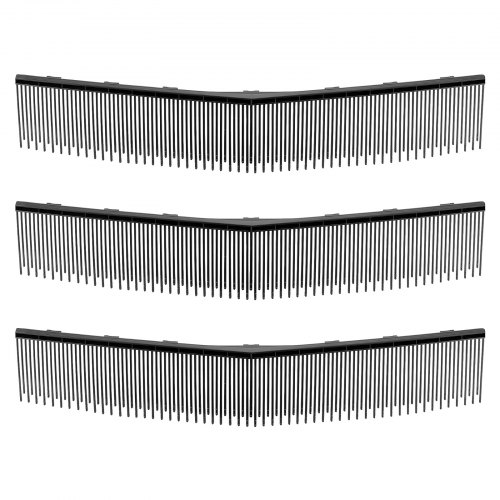 VEVOR Ersatzbürste für Rasenkehrmaschine 3er-Pack 59,5x10,5 cm, Kompatibel mit VEVOR Laubkehrmaschine, Ersatzteil für Laubsammler, Bürstenkopf mit V-förmigen Borsten zum Sammeln von Rasen & Laub
