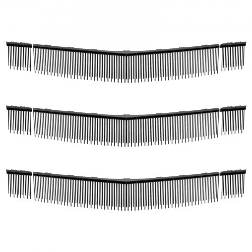VEVOR Ersatzbürste für Rasenkehrmaschine 3er-Pack 75,5x10,5 cm, Kompatibel mit VEVOR Laubkehrmaschine, Ersatzteil für Laubsammler, Bürstenkopf mit V-förmigen Borsten zum Sammeln von Rasen & Laub