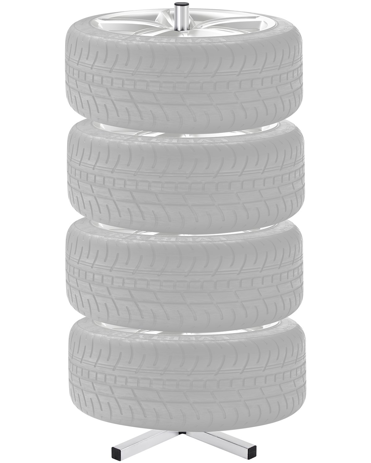 VEVOR Tire Storage Rack, Steel Tire Stand for 4 Tires with Rims, Space-Saving Tire Holder for Tires up to 225 mm Wide, Maximum Load Capacity 100 kg, Ideal for Garages