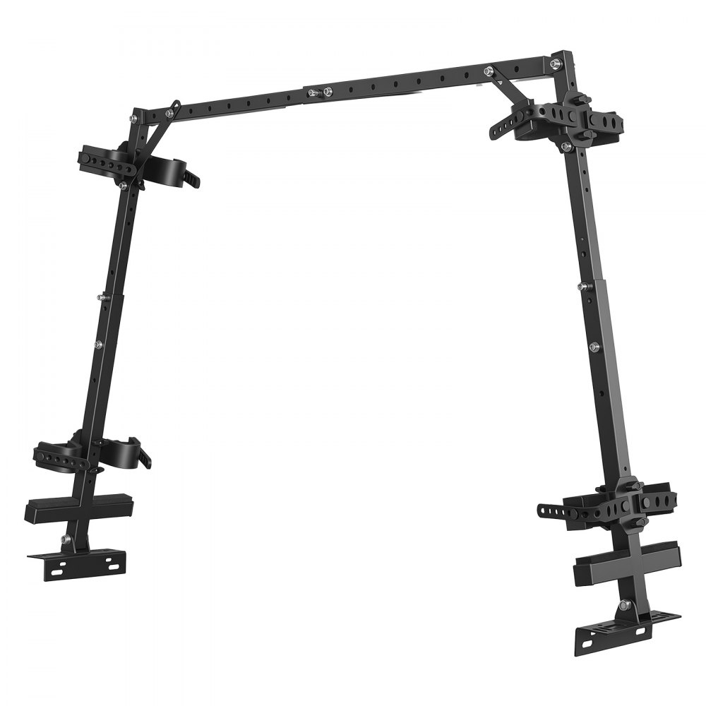 VEVOR UTV Hunting Tool Rack for Cargo Bed Alloy Steel Hunting Tool Holder, Compatible with Polaris Ranger General Pioneer Golf Cart, 650-1045 mm Adjustable Length 720-930 mm Height, with Rubber Straps