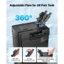 VEVOR Aquarium Außenfilter Max. 1200 L/h 3-Stufiger Aquarienfilter IPX4, Außenfilteranlage zur Zirkulation & Reinigung für Aquarien Fischbecken, Durchfluss Einstellbar, 284-378,5L, 5x Auslaufschutz