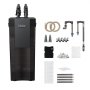 VEVOR Aquarium Außenfilter Max. 2000 L/h 5-Stufiger Aquarienfilter IPX4, Außenfilteranlage zur Zirkulation & Reinigung für Aquarien & Fischbecken, Durchfluss Einstellbar, 473–568L, 5x Auslaufschutz