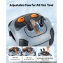 VEVOR Aquarium Außenfilter Max. 850 L/h 3-Stufiger Aquarienfilter IPX4, Außenfilteranlage zur Zirkulation & Reinigung für Aquarien & Fischbecken, Durchfluss Einstellbar, 132-208L, 5x Auslaufschutz
