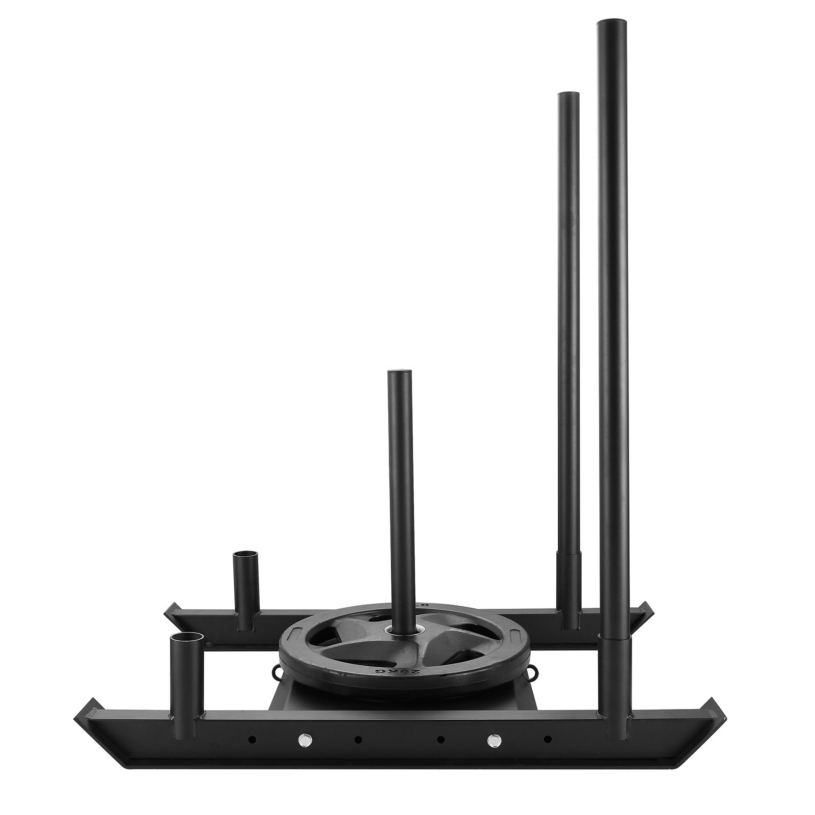 VEVOR Gewichtstrainingsschlitten, Pull-Push-Power-Schlitten, Fitness-Kraft-Widerstandstraining, Trainingsgerät aus Stahl für sportliche Übungen, Geeignet für 5,08 cm Gewichtsplatten, Schwarz