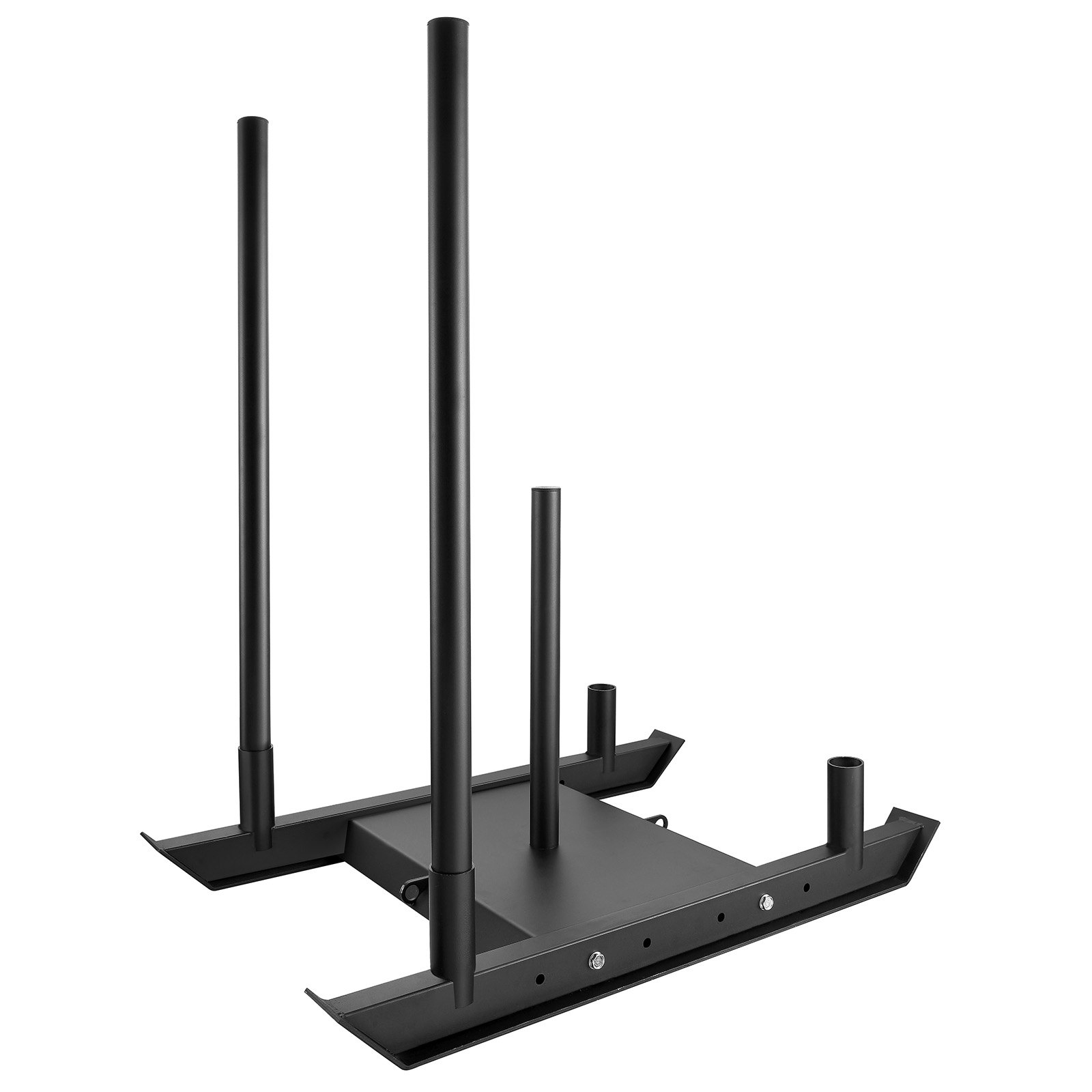 VEVOR Gewichtstrainingsschlitten, Pull-Push-Power-Schlitten, Fitness-Kraft-Widerstandstraining, Trainingsgerät aus Stahl für sportliche Übungen, Geeignet für 5,08 cm Gewichtsplatten, Schwarz