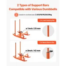 VEVOR Gewichtsschlitten Kraftschlitten Krafttrainingsschlitten zur Verbesserung der Geschwindigkeit bei sportlichen Übungen, Fitnessgerät mit Griff, Kompatibel mit 25/51 mm Gewichtsscheiben, Orange