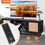 VEVOR Rattan-TV-Ständer 191cm Fernseher Boho-TV-Schrank Fernsehschrank Schwarz