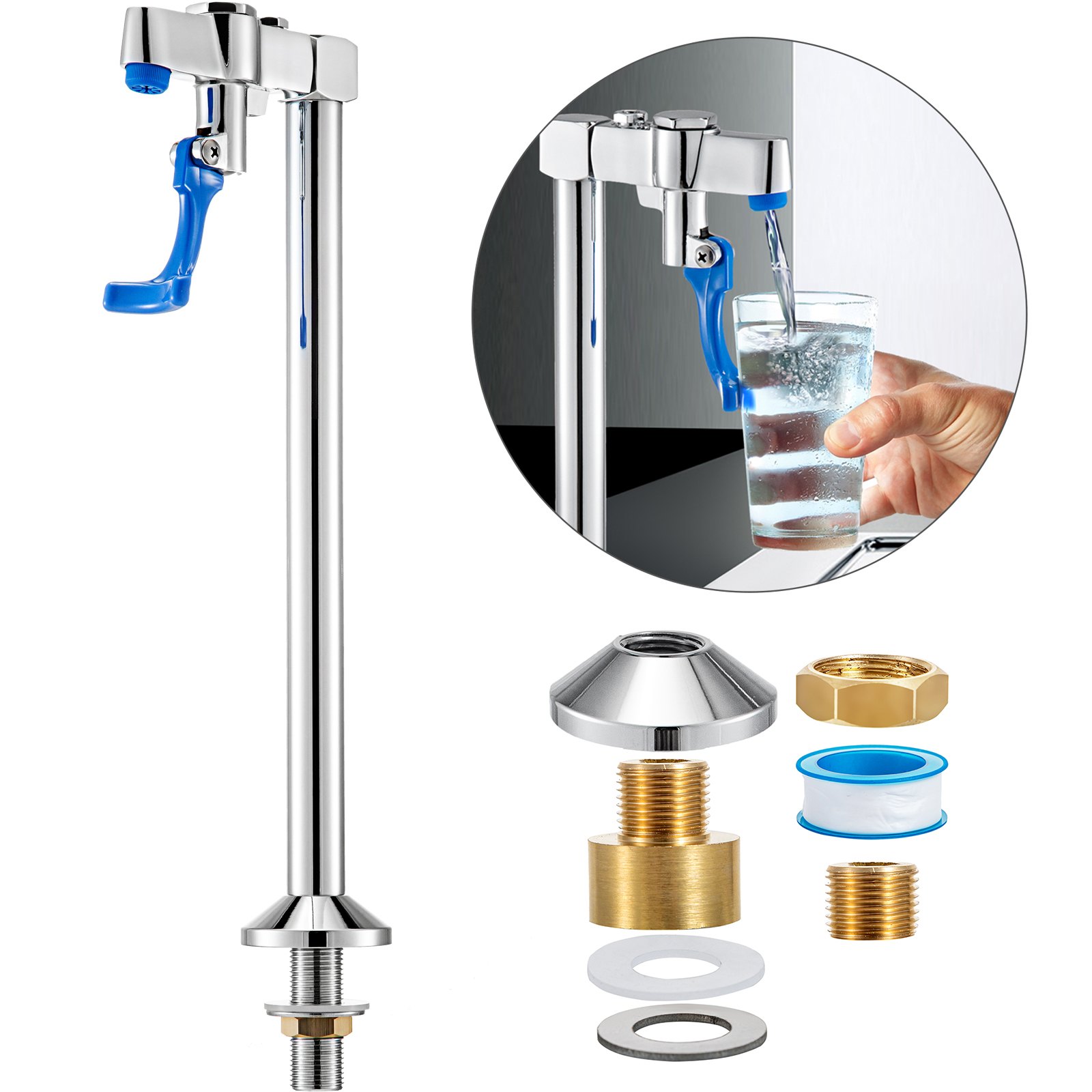 Kaltwasserhahn Für Gastro Spülbecken Mit Unterspülrohr 5gf-12p Für Gläserspüler