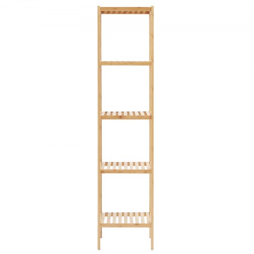 VEVOR Eckregal 5 Ablagen aus Bambus, Aufbewahrungsregal Bcherregal  freistehender multifunktionaler Blumenpflanzenstnder Pflanzenregal ideal  fr Badezimmer Schlafzimmer Bro Pflanzenstnder | VEVOR DE