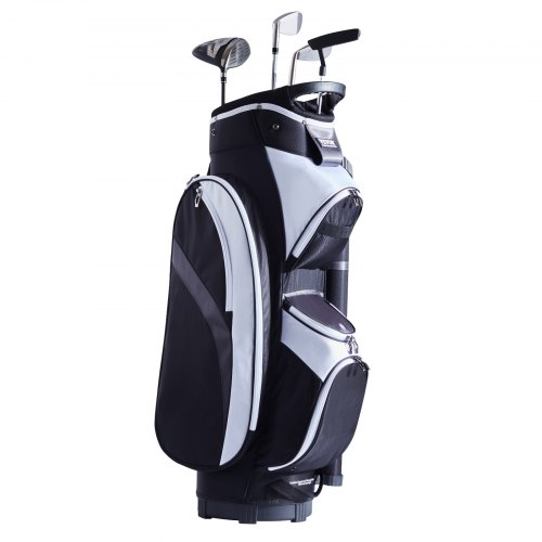 VEVOR Golf-Cart-Tasche mit 14-Wege-Organizer-Unterteilung oben, 36-Zoll-Cart-Tasche aus Premium-Nylon mit mehreren Taschen, langlebige Golftaschen mit Griffen, Staubschutzhülle und abnehmbaren Riemen für Männer und Frauen, schwarzes Farbblockdesign