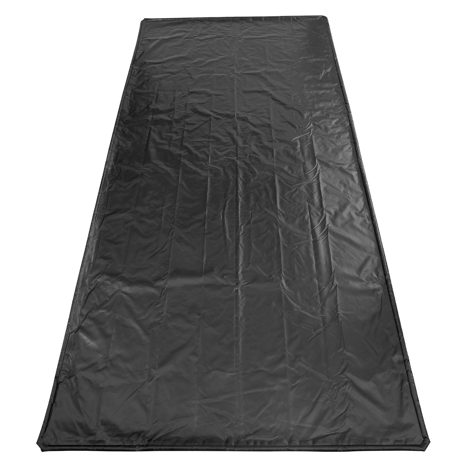 VEVOR Containment Mat, 2.4 x 4.9 m, Non-Slip PVC Garage Floor Mat with a Cleaning Squeegee Broom, Heavy Duty Durable Waterproof Containment Protection from Snow, Rain and Mud for Cars Parking, Black