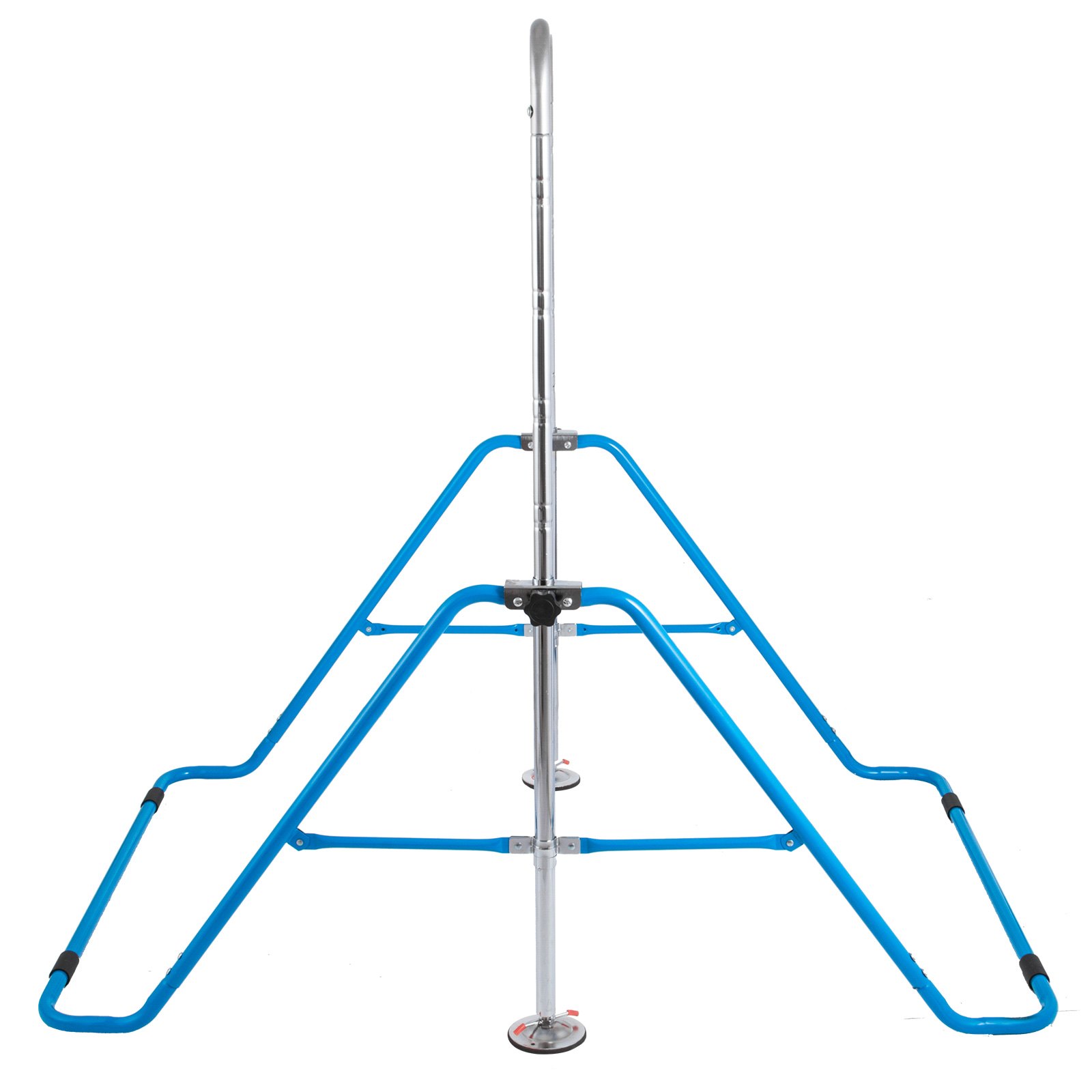 VEVOR Höhenverstellbar Gymnastics Reck Blau mit 2 Fliegende Ringe Gymnastikstange Faltbar Turnreck Horizontale Stange Kapazität bis zu 60kg Gymnastics Reck für Kindern Heimtraining