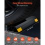 VEVOR Parkstopper Radstopper 2 Stk. Einparkhilfe für die Garage, Parkbegrenzung mit Reflektorstreifen, Parkplatzsperre aus PP für Autos Lieferwagen Lkw, Radführungsblock, Parkplatzbegrenzung