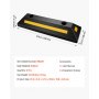 VEVOR Parkstopper Radstopper 2 Stk. 548 x 158 x 94 mm Einparkhilfe Parkbegrenzung mit Reflektorstreifen, Parkplatzsperre aus Gummi für Autos Lieferwagen Lkw, Radführungsblock, Parkplatzbegrenzung