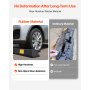 VEVOR Parkstopper Radstopper 2 Stk. 184 x 16 x 11 cm Einparkhilfe Parkbegrenzung mit Reflektorstreifen, Parkplatzsperre aus Gummi für Autos Lieferwagen Lkw, Radführungsblock, Parkplatzbegrenzung