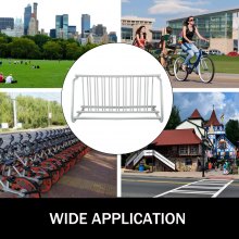 Boden-Fahrradständer mit 10 Halterungen, doppelseitiger Aufbewahrungsständer für Garagen, Straßen, Höfe