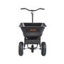 VEVOR Streuwagen, 45 kg Fassungsvermögen, Düngerstreuer, 0–3 m Streubreite, Schleuderstreuwagen mit 33 cm Luftreifen, Saatgutstreuer mit Einfülltrichter, als Aussaathilfe oder Düngerwagen