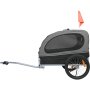 VEVOR Hundeanhänger 40 kg Fahrradanhänger Kohlenstoffstahl + 600D Oxford-Gewebe + PP faltbar 1440 x 720 x 779 mm als Anhänger Gefaltete Größe 760 x 560 x 195 mm Schwarz&Grau