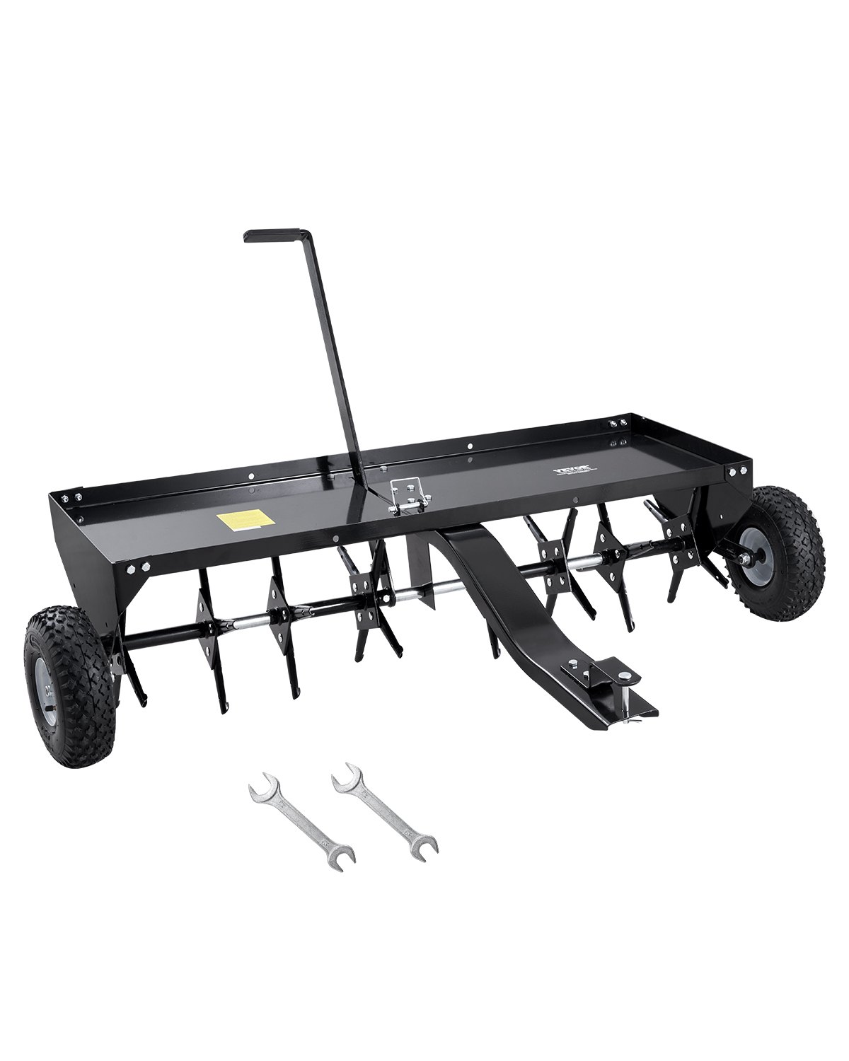 VEVOR Aerifizierer, 1500x980x885 mm, Rasenbelüfter zum Hinterherziehen mit Universalkupplung, Aufsitzmäher mit abwechselnd angeordneten Eisenspikes, Rasenlüfter für Gärten, Rasenflächen, Bauernhöfe